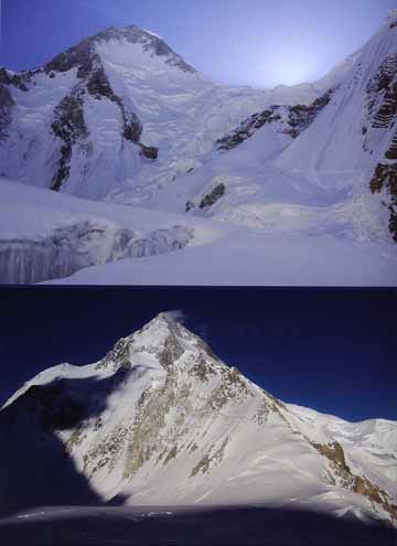 
Top: Gasherbrum I South Face. Bottom: Gasherbrum I Northwest Face - 8000 Metri Di Vita, 8000 Metres To Live For book
